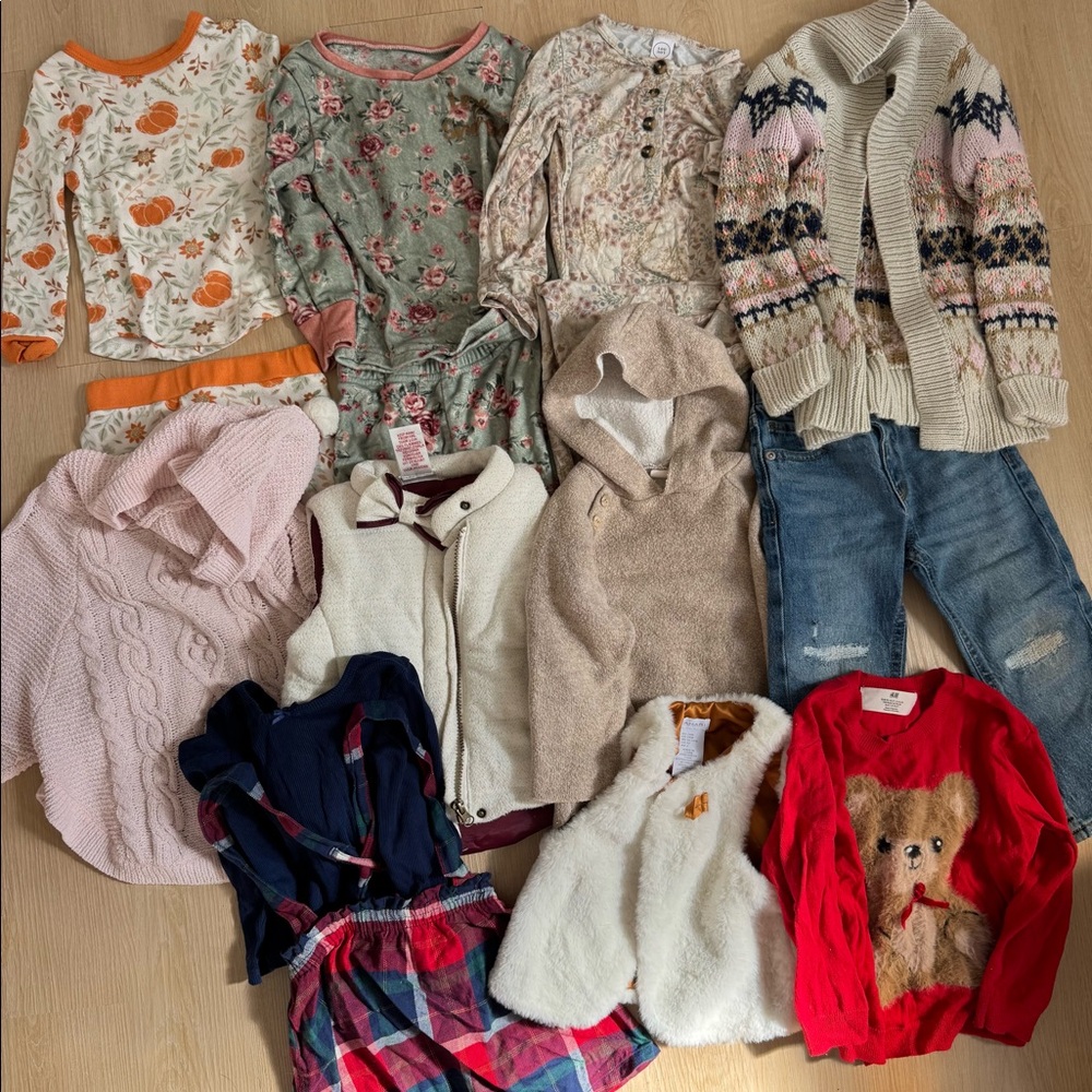 Fall / winter / holiday girl toddler bundle (2T)